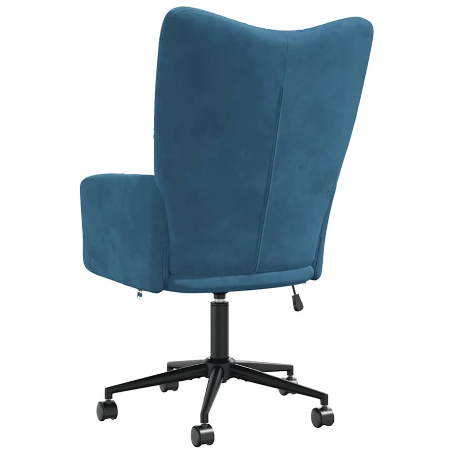 Chaise de relaxation Bleu Velours - 5