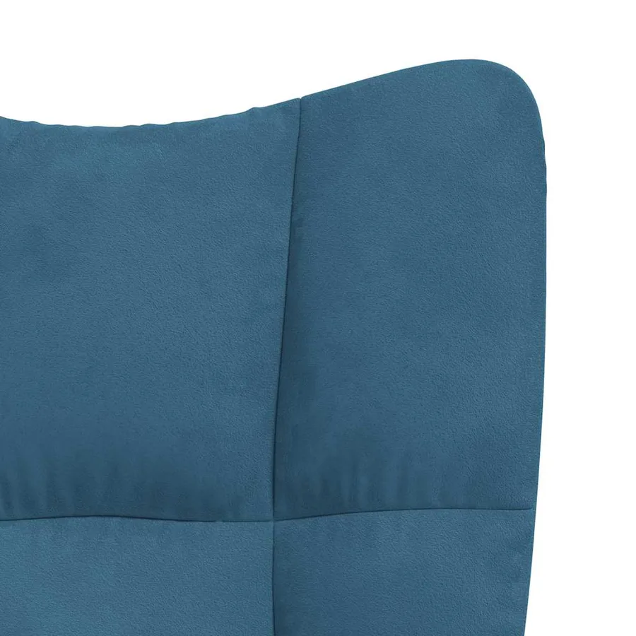 Chaise de relaxation Bleu Velours - 6