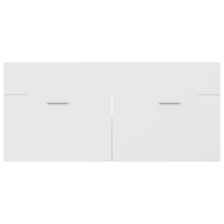 Ensemble de meubles de salle de bain Blanc Aggloméré - 16