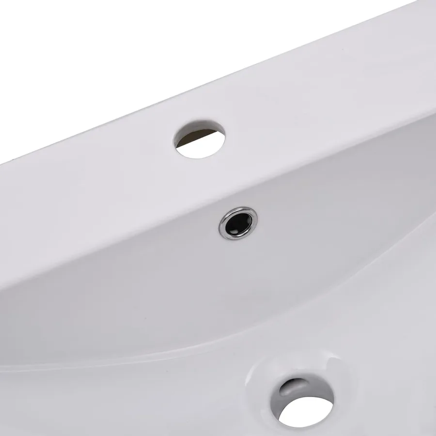 Ensemble de meubles de salle de bain Blanc Aggloméré - 9