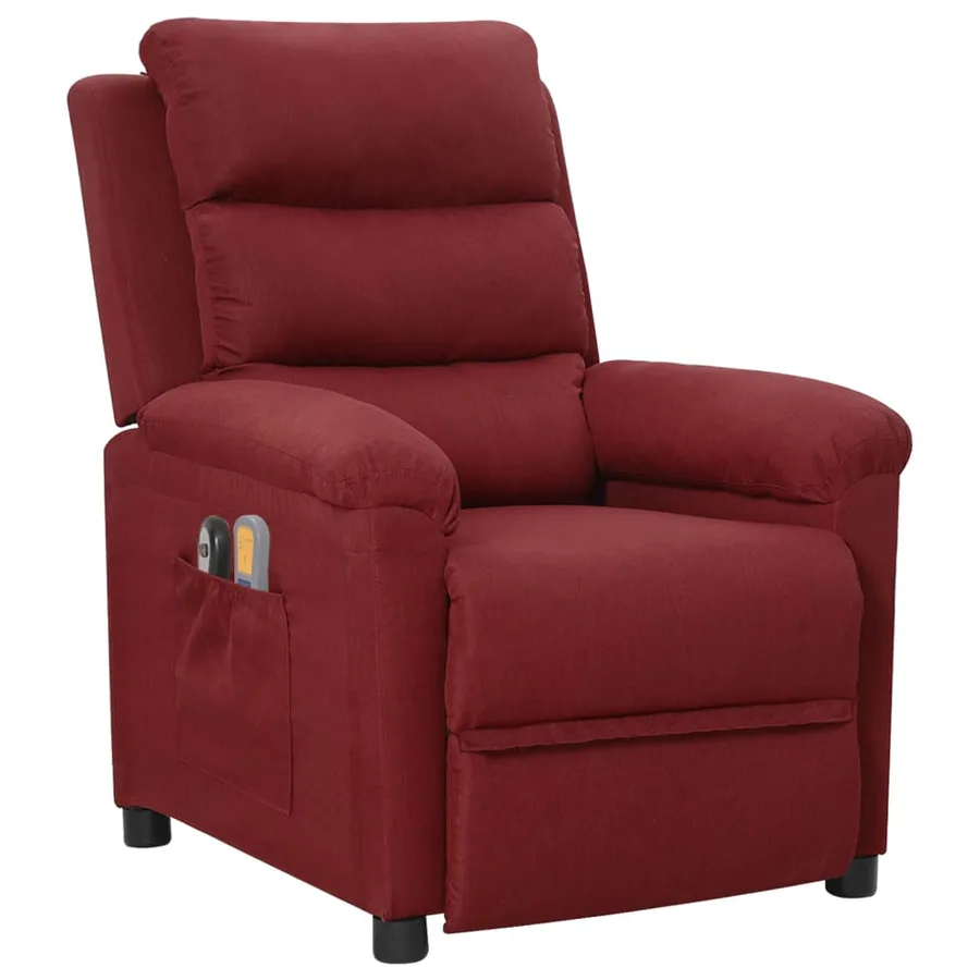 Fauteuil électrique de massage Bordeaux Tissu - 2
