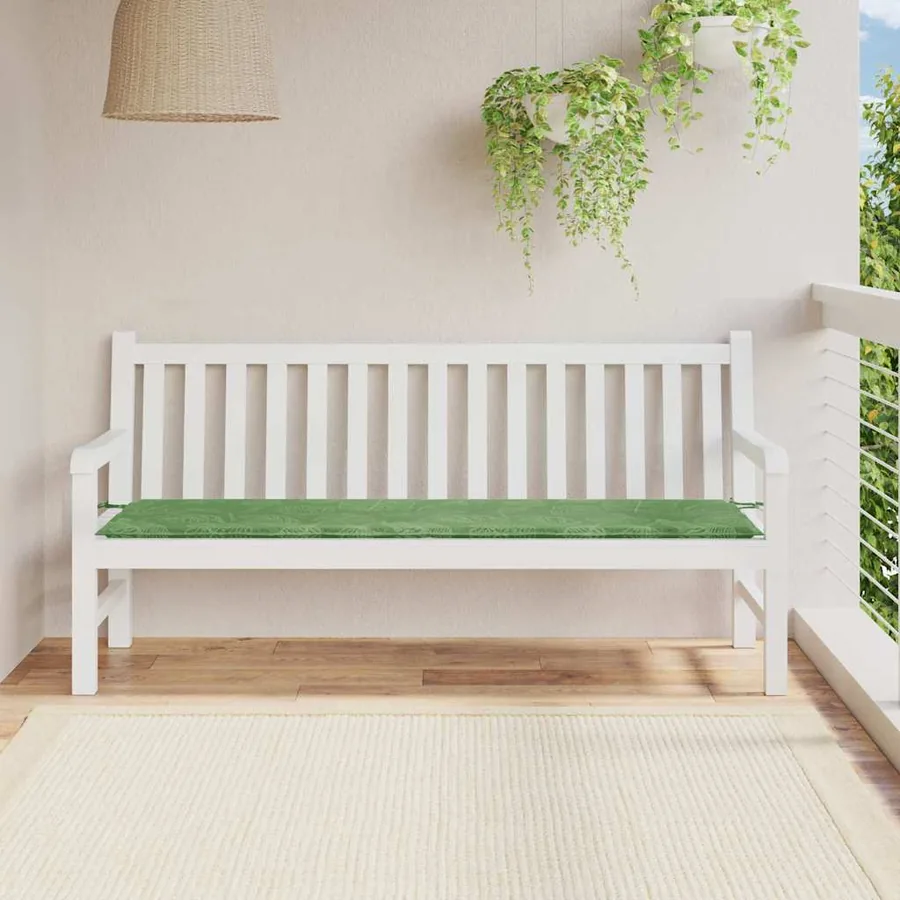 Coussin de banc Tissu Oxford Modèle feuille 150 x 50 x 3 cm