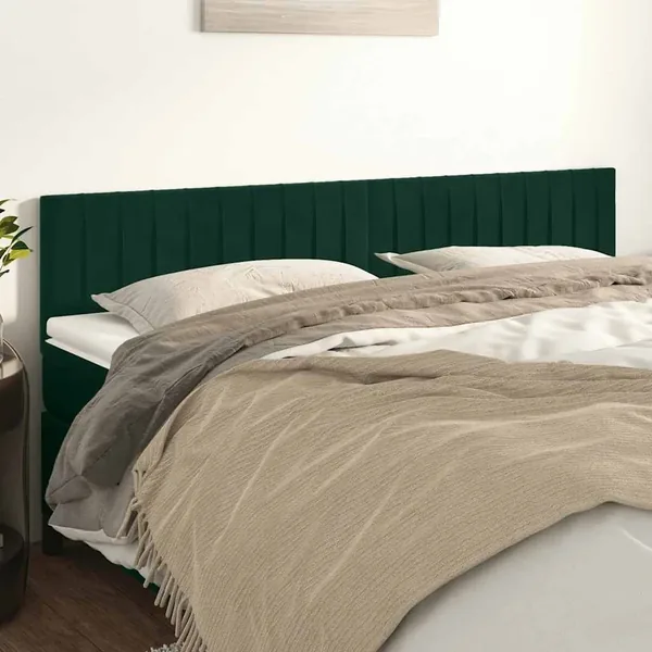 Têtes de lit Vert foncé 180x5x78/88 cm Velours