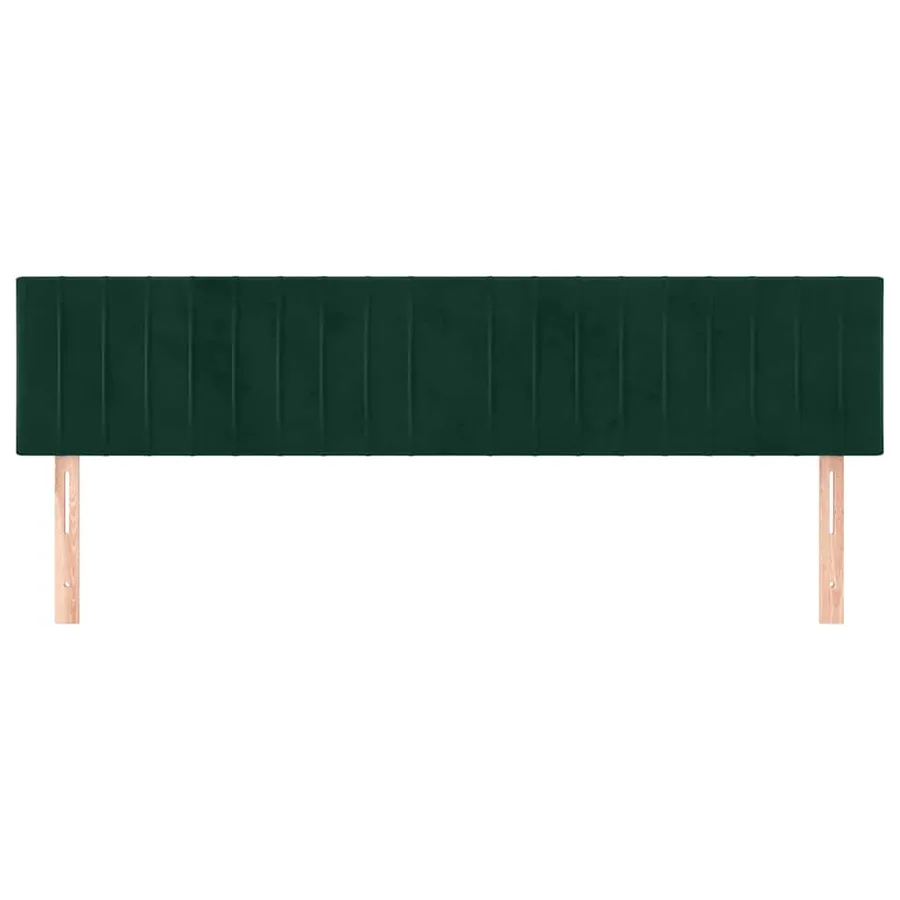 Têtes de lit Vert foncé 180x5x78/88 cm Velours - 3