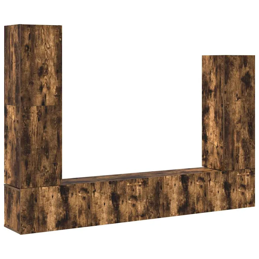 Ensemble de meubles TV 4 pcs Chêne fumé Bois d'ingénierie - 2