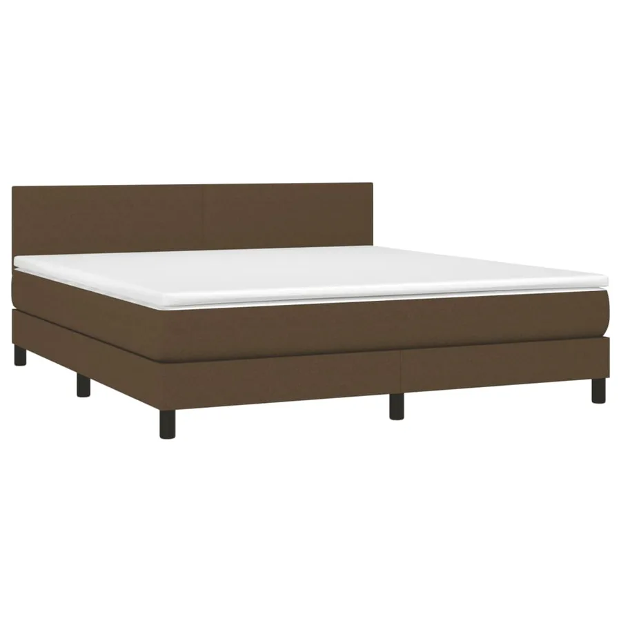 Sommier à lattes de lit avec matelas Marron foncé 180x200 cm - 3