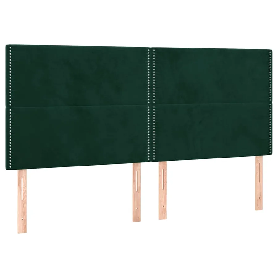 Tête de lit à LED Vert foncé 180x5x118/128 cm Velours - 4