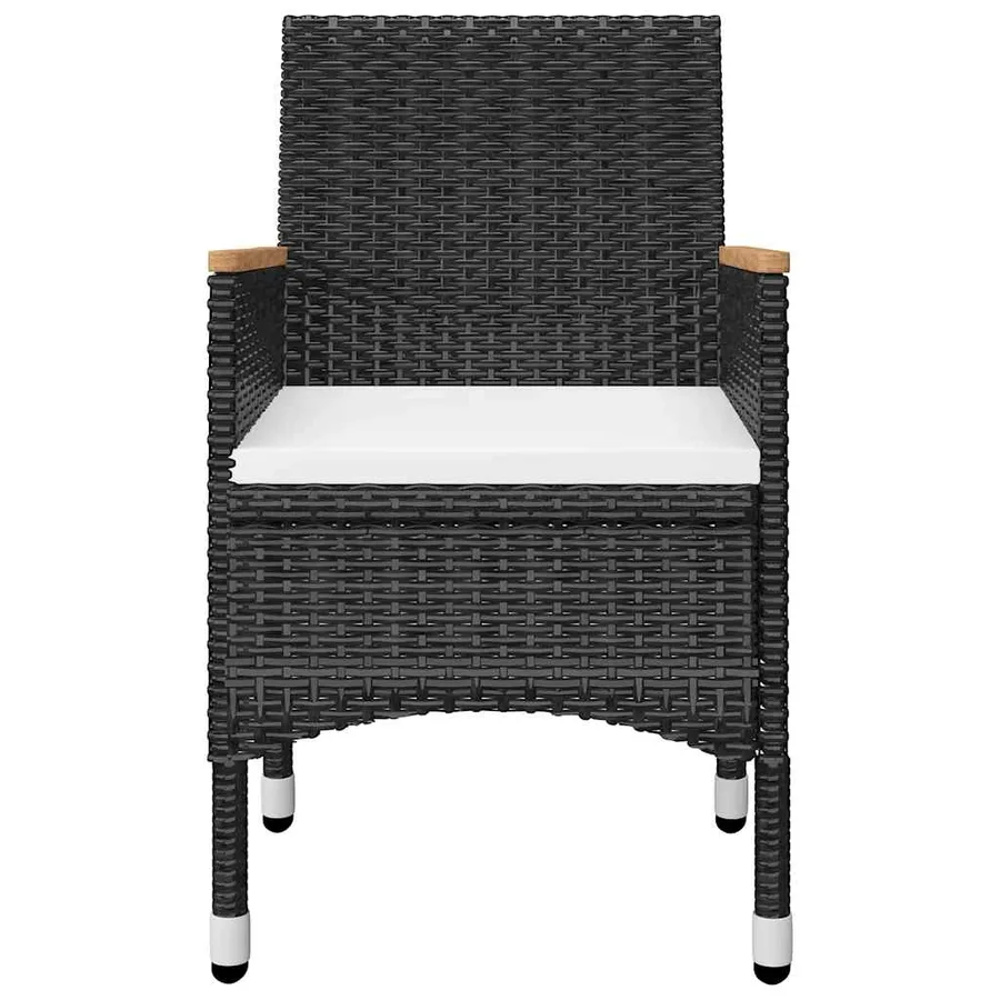 Ensemble à manger de jardin 5 pcs Noir - 4
