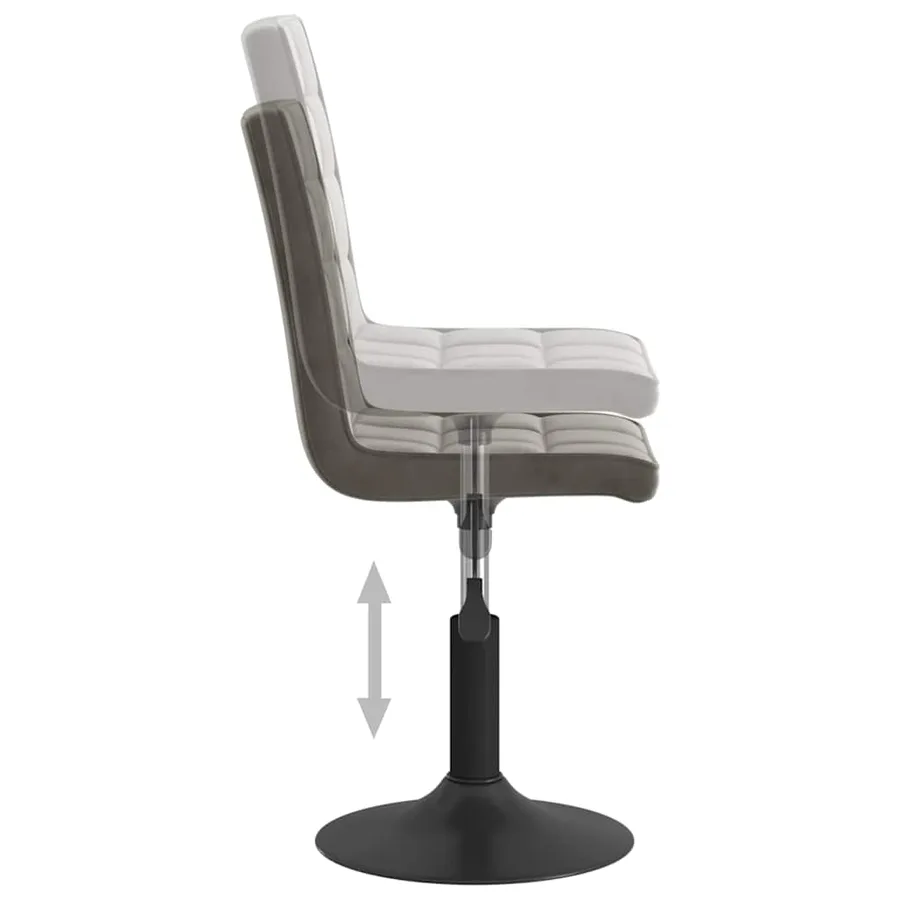 Chaises pivotantes à manger lot de 4 gris foncé velours - 7