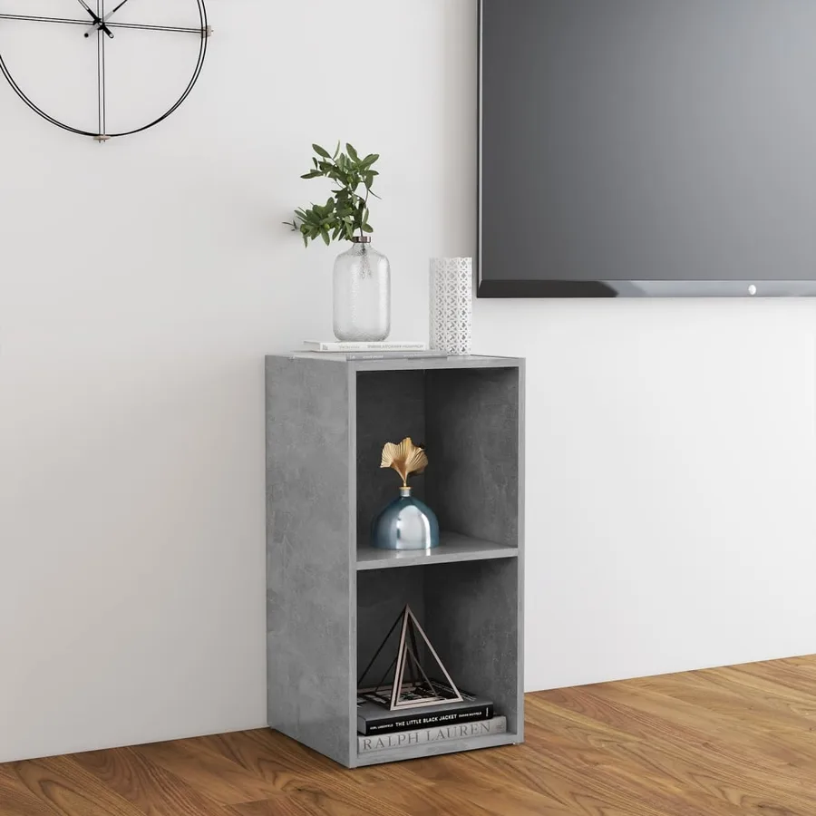 Meuble TV gris béton 72x35x36,5 cm bois d’ingénierie - 3
