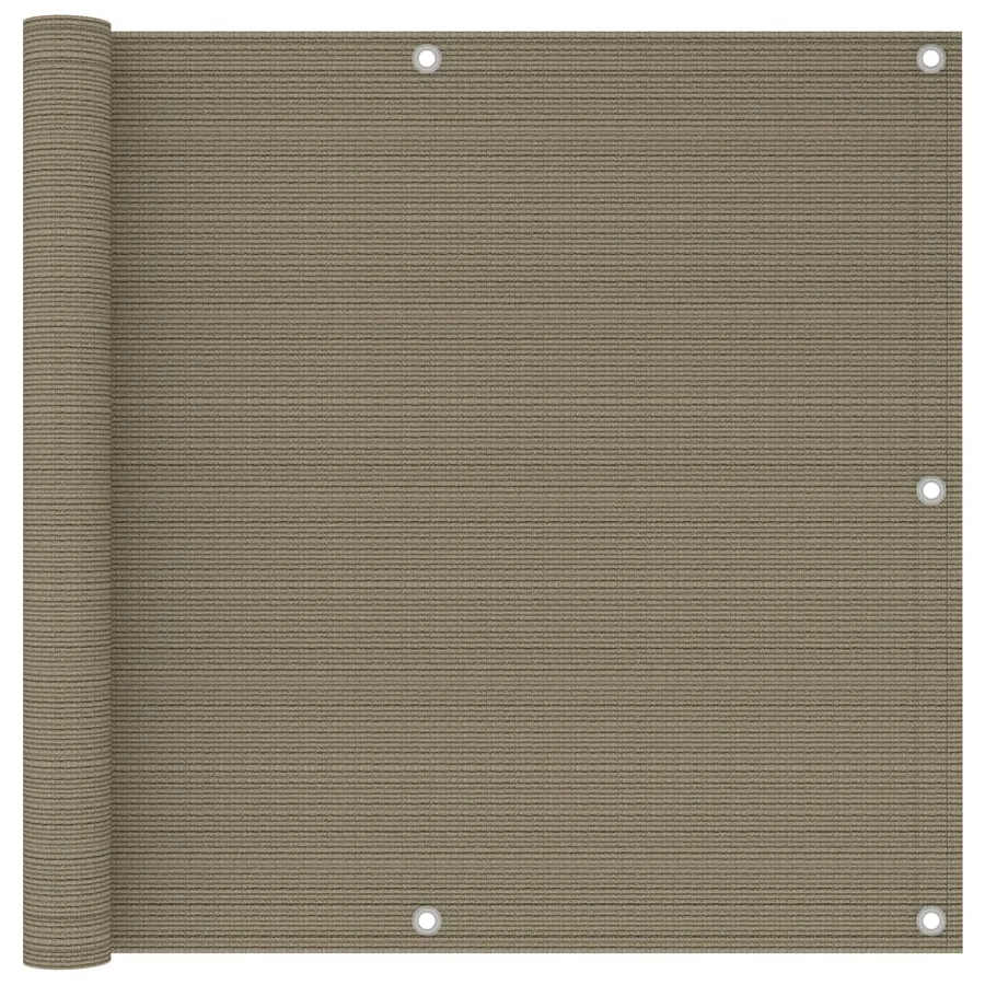 Écran de balcon Taupe 90x300 cm PEHD