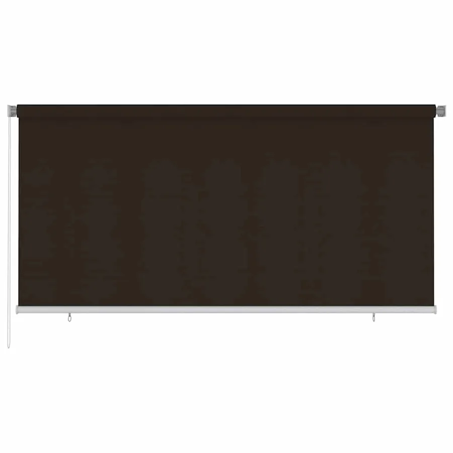 Store roulant d'extérieur 305 (l) x 140 (H) cm marron HDPE