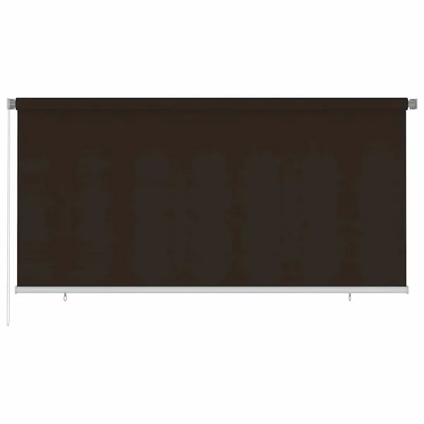 Store roulant d'extérieur 305 (l) x 140 (H) cm marron HDPE