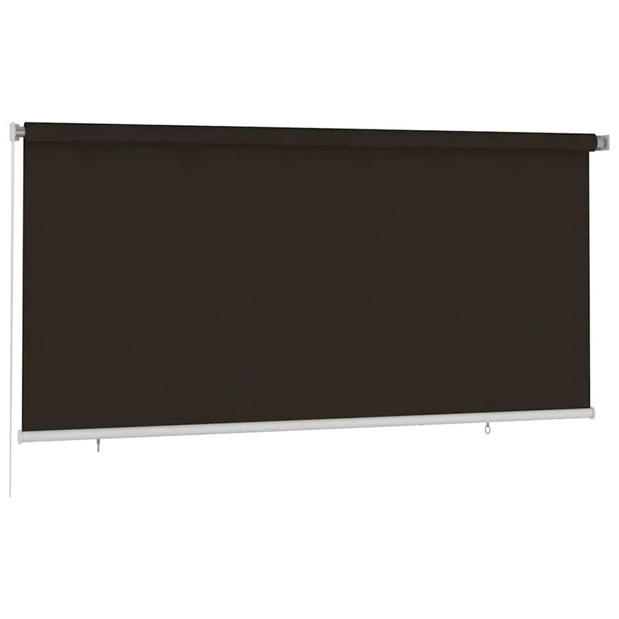 Store roulant d'extérieur 305 (l) x 140 (H) cm marron HDPE - 2