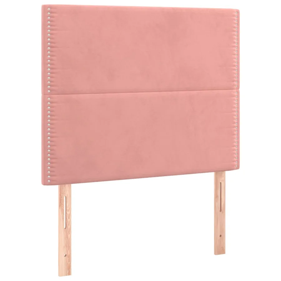 Sommier à lattes de lit avec matelas LED Rose 90x200 cm Velours - 7
