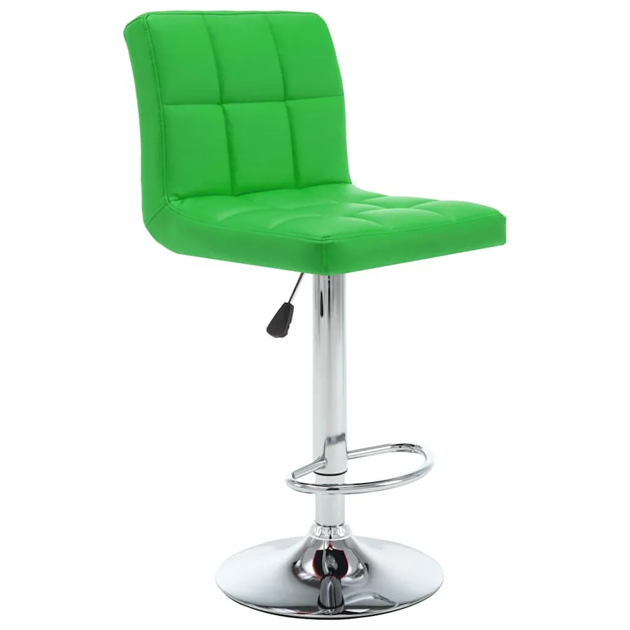 Tabourets de bar lot de 2 vert similicuir - 2