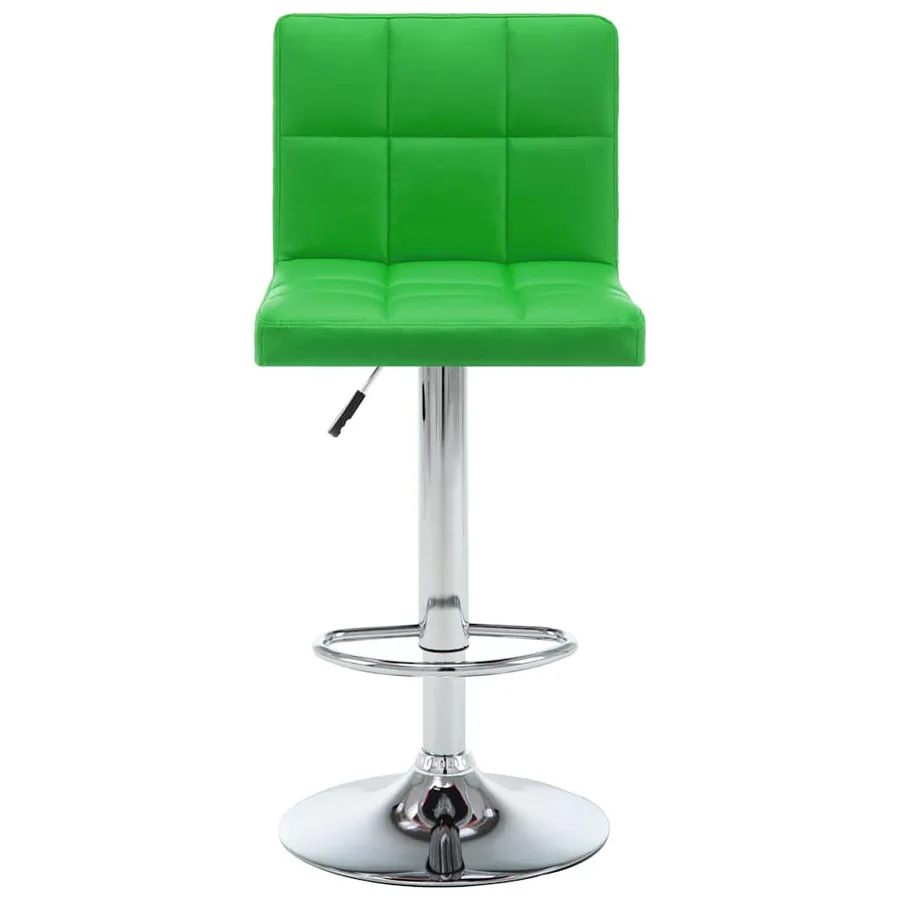 Tabourets de bar lot de 2 vert similicuir - 3