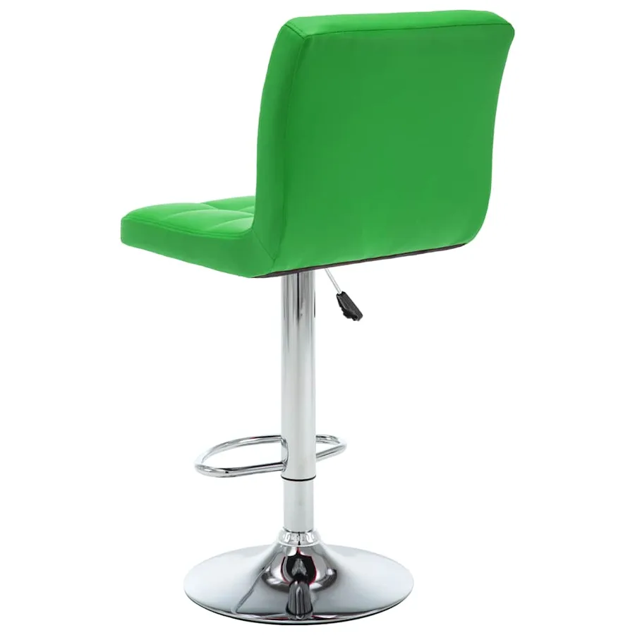 Tabourets de bar lot de 2 vert similicuir - 5