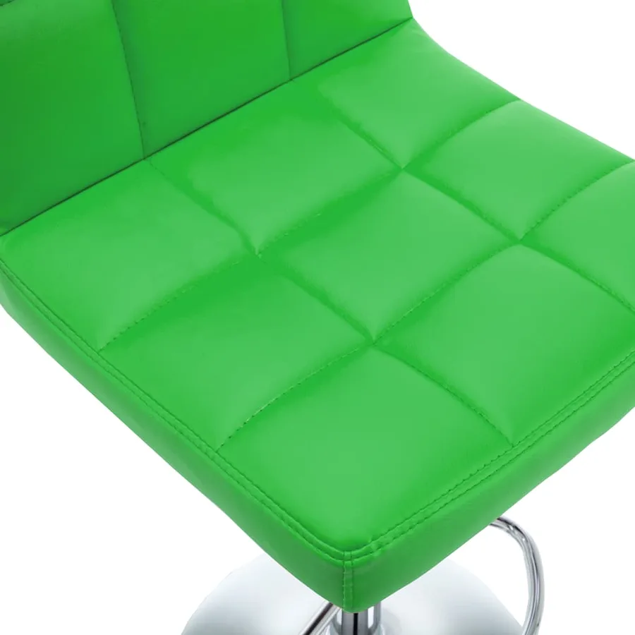 Tabourets de bar lot de 2 vert similicuir - 6