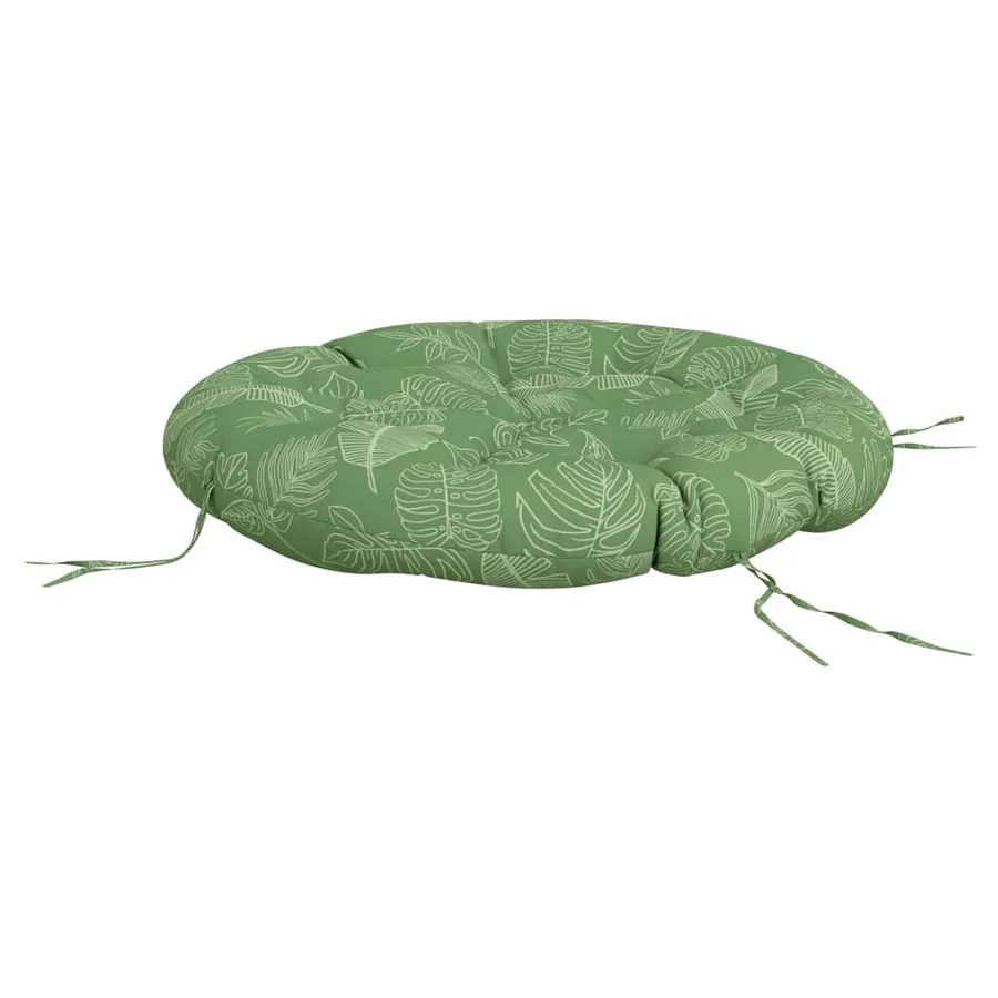 Coussin rond à motif de feuilles Ø 100 x11 cm tissu oxford - 4