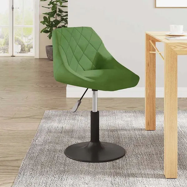 Chaise de salle à manger Vert clair Velours