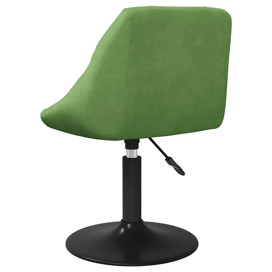 Chaise de salle à manger Vert clair Velours - 5