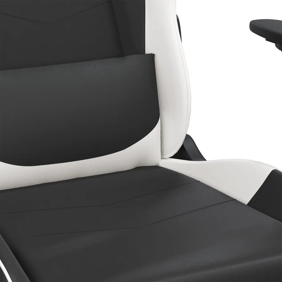 Chaise de jeu Noir et blanc Similicuir - 8