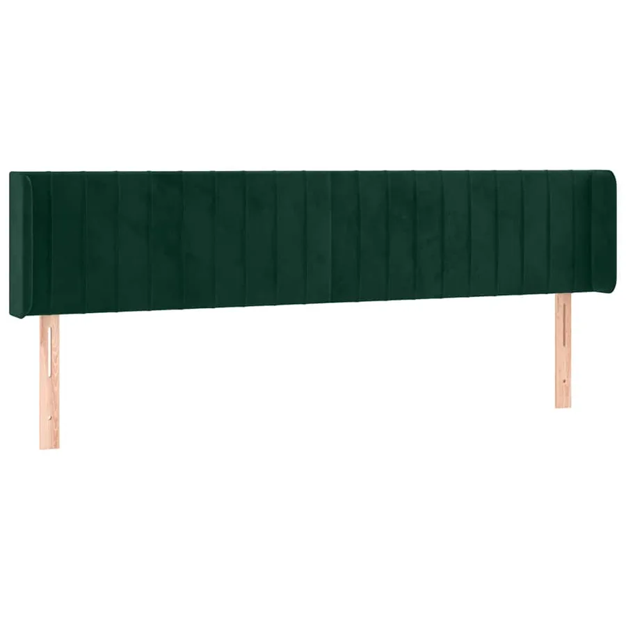Tête de lit à LED Vert foncé 183x16x78/88 cm Velours - 3