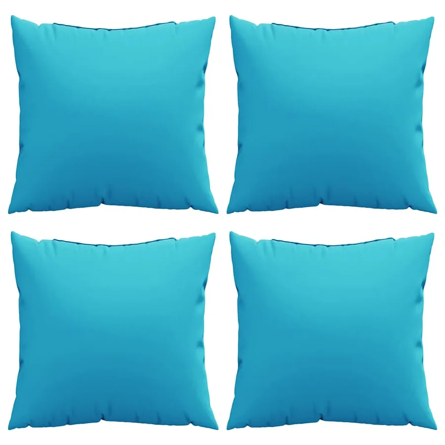 Coussins Éparpillés Uni 4 pcs Turquoise 50 x 50 cm - 2