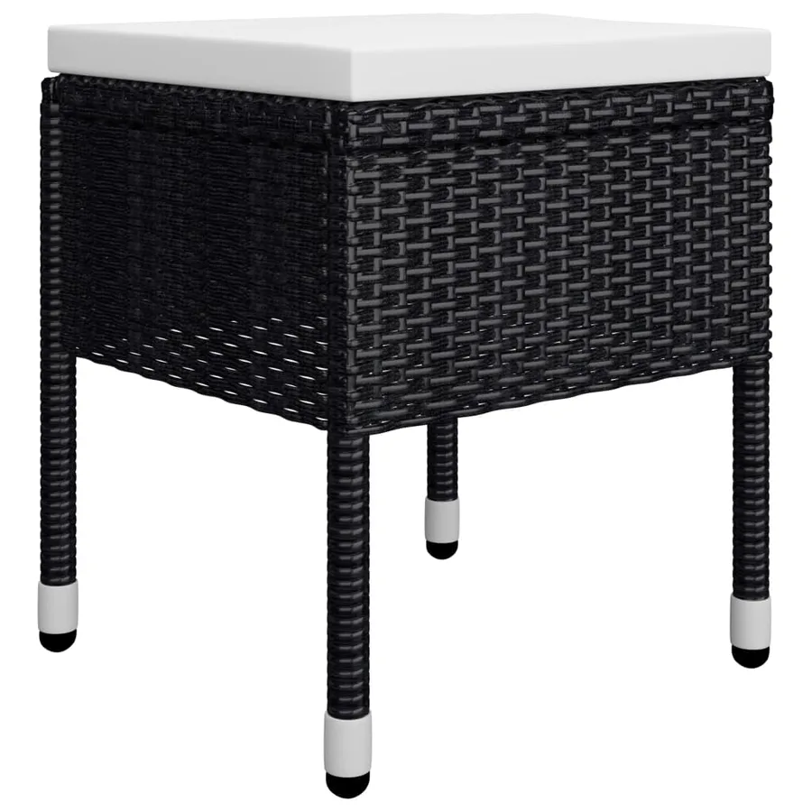 Ensemble à manger de jardin 5 pcs Noir - 11