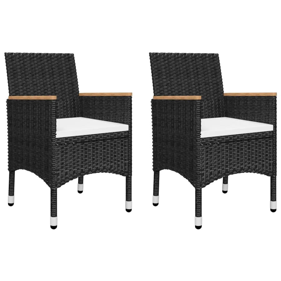 Ensemble à manger de jardin 5 pcs Noir - 5
