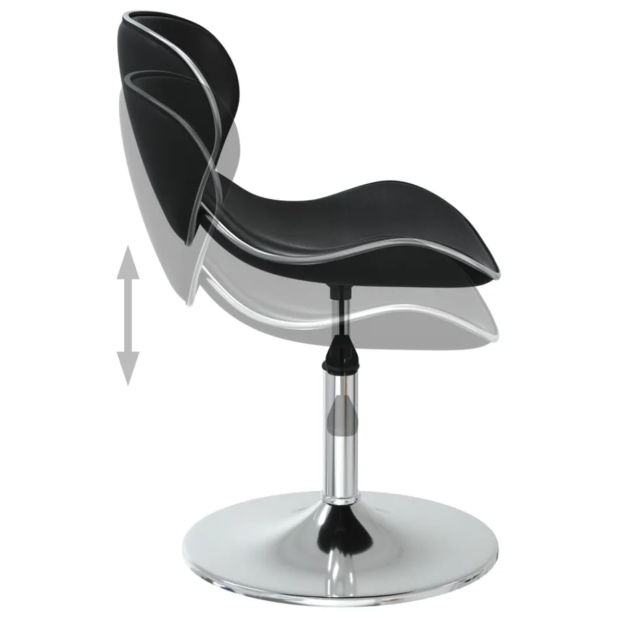 Chaises à manger lot de 6 noir similicuir - 6