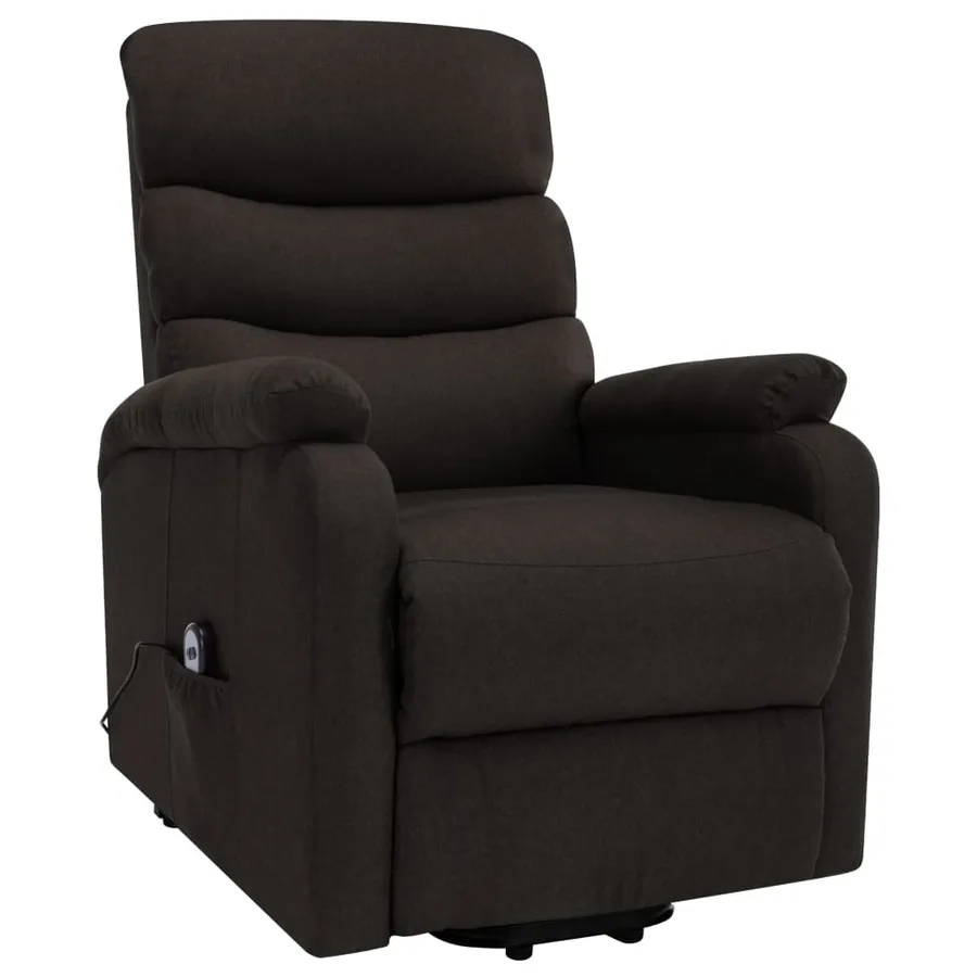 Fauteuil de massage Marron foncé Tissu - 2