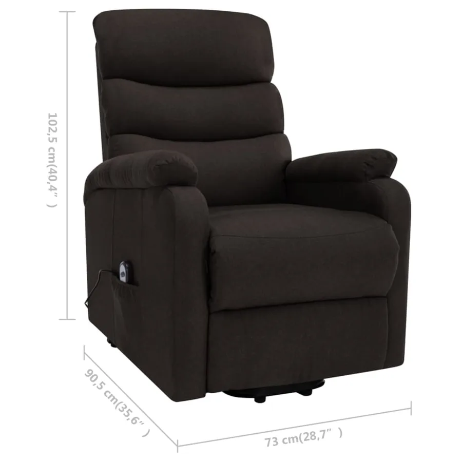 Fauteuil de massage Marron foncé Tissu - 8