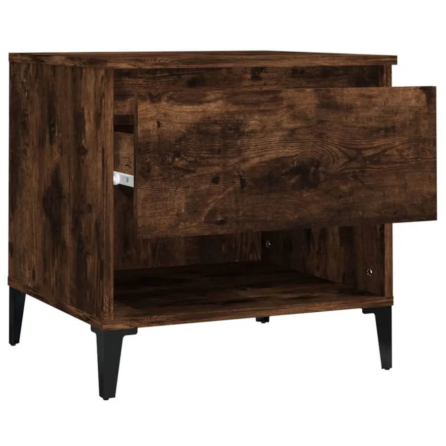 Table d'appoint Chêne fumé 50x46x50 cm Bois d'ingénierie - 7