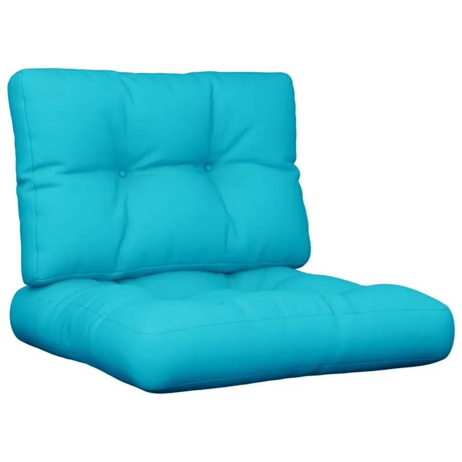 Coussins de palette lot de 2 turquoise tissu - 2