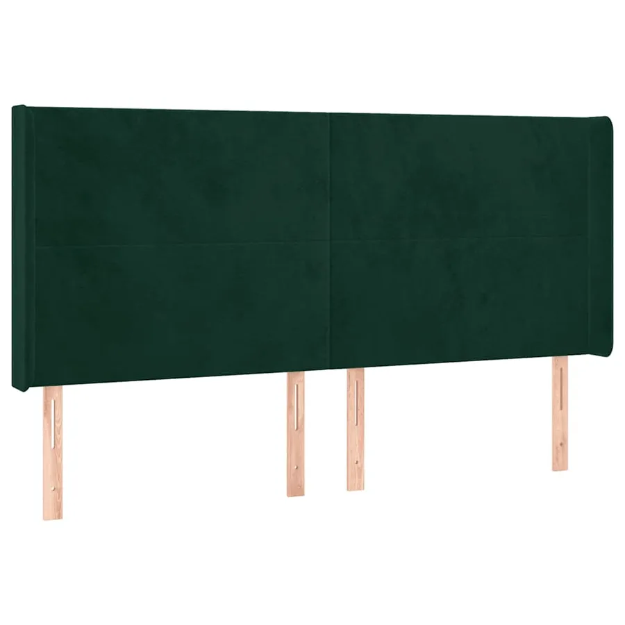 Sommier à lattes de lit matelas et LED Vert foncé 200x200 cm - 7