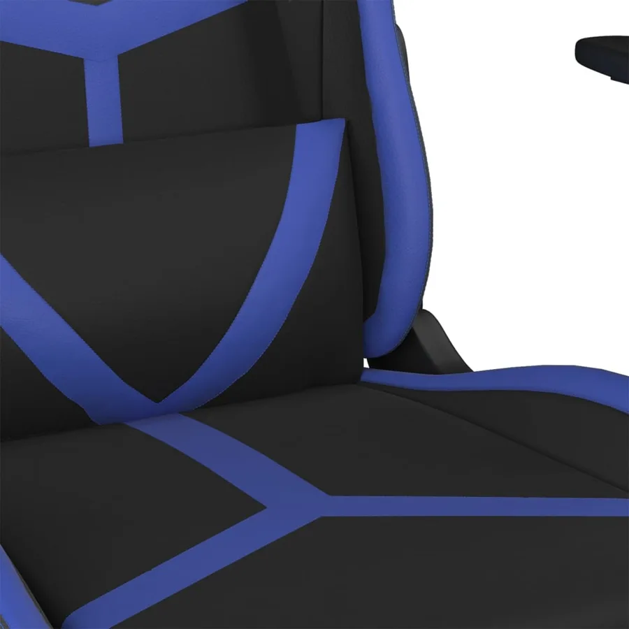 Chaise de jeu Noir et bleu Similicuir - 8