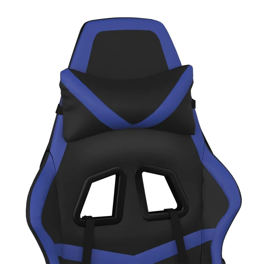 Chaise de jeu Noir et bleu Similicuir - 9