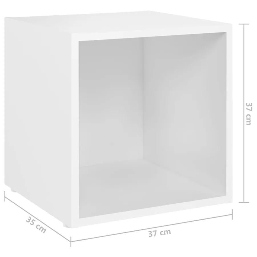 Ensemble de meubles TV 3 pcs Blanc Bois d'ingénierie - 12