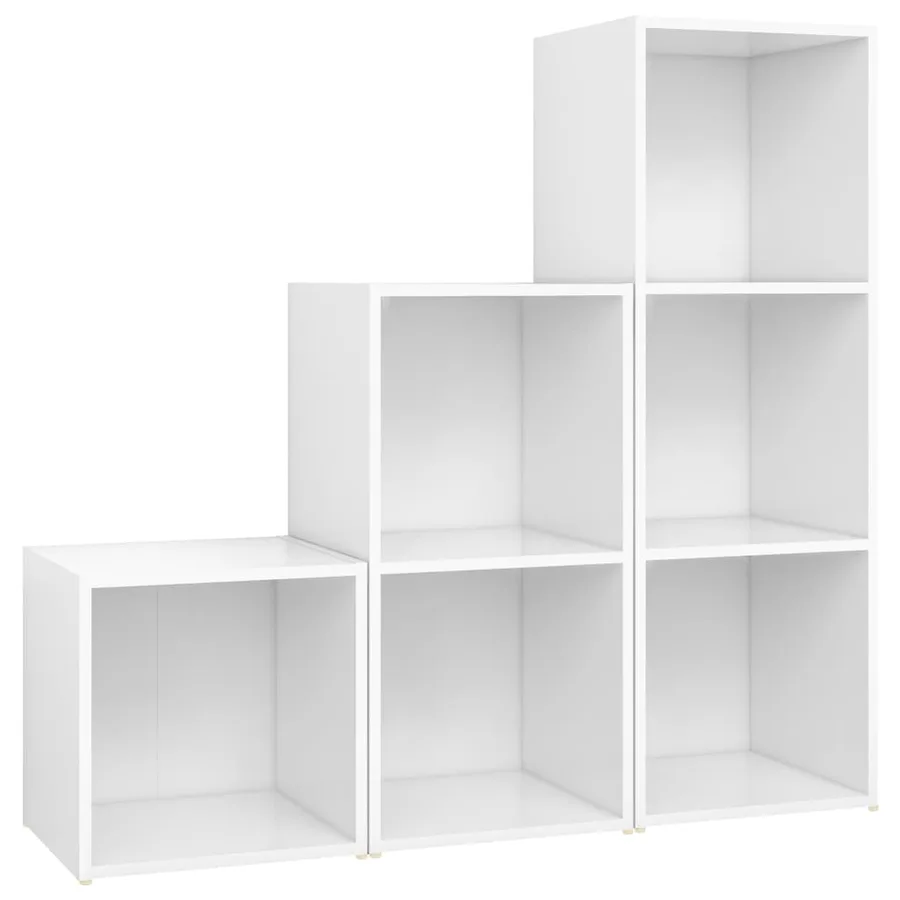 Ensemble de meubles TV 3 pcs Blanc Bois d'ingénierie - 2