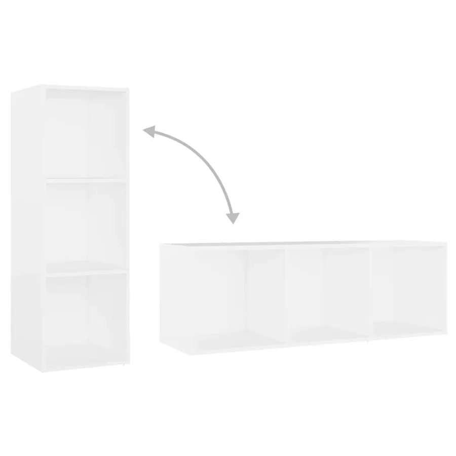 Ensemble de meubles TV 3 pcs Blanc Bois d'ingénierie - 5