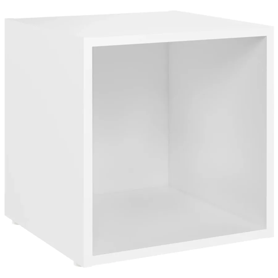 Ensemble de meubles TV 3 pcs Blanc Bois d'ingénierie - 8