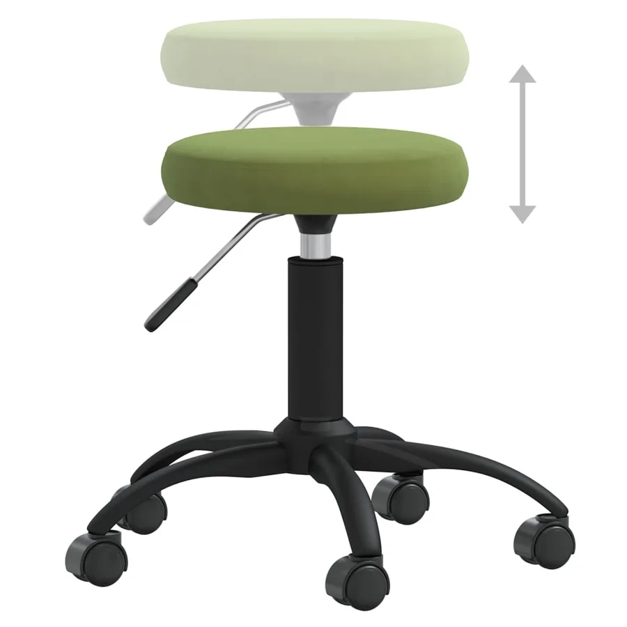 Chaise de salle à manger Vert clair Velours - 4