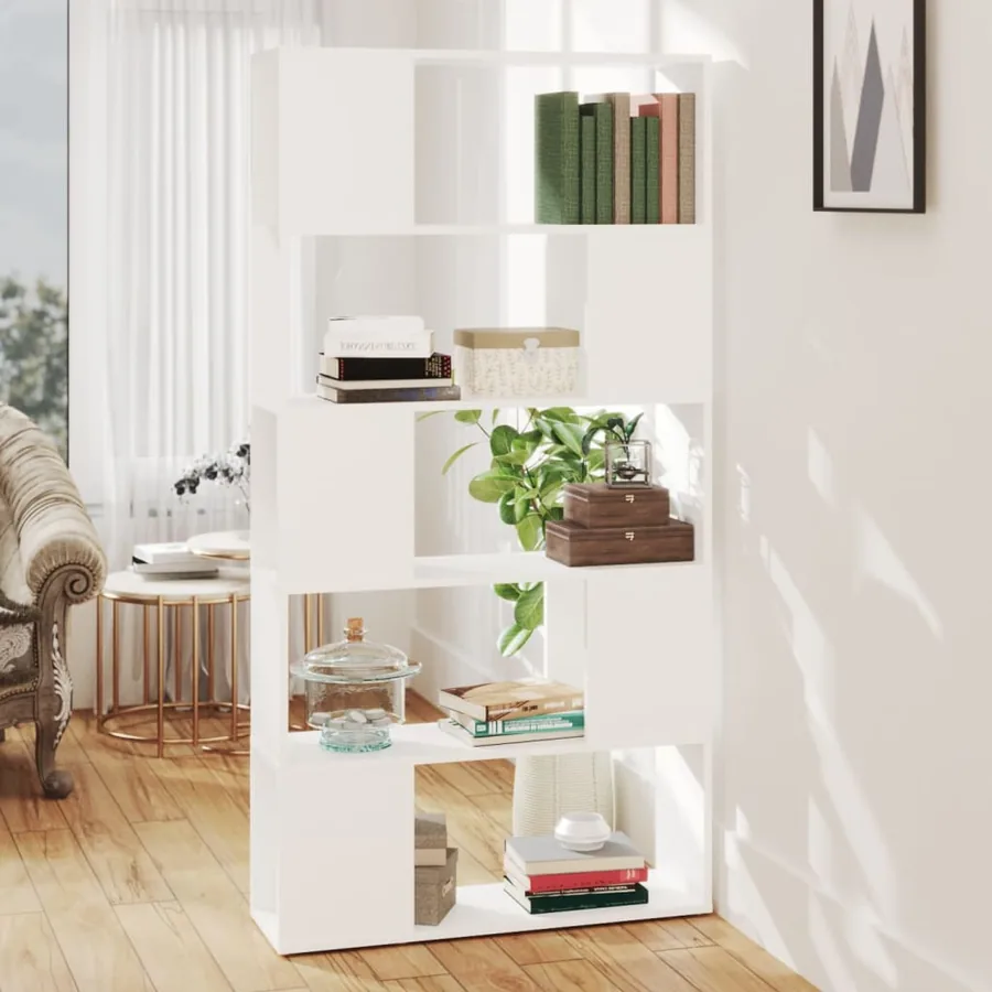 Bibliothèque/Séparateur de pièce Blanc 80x24x155 cm