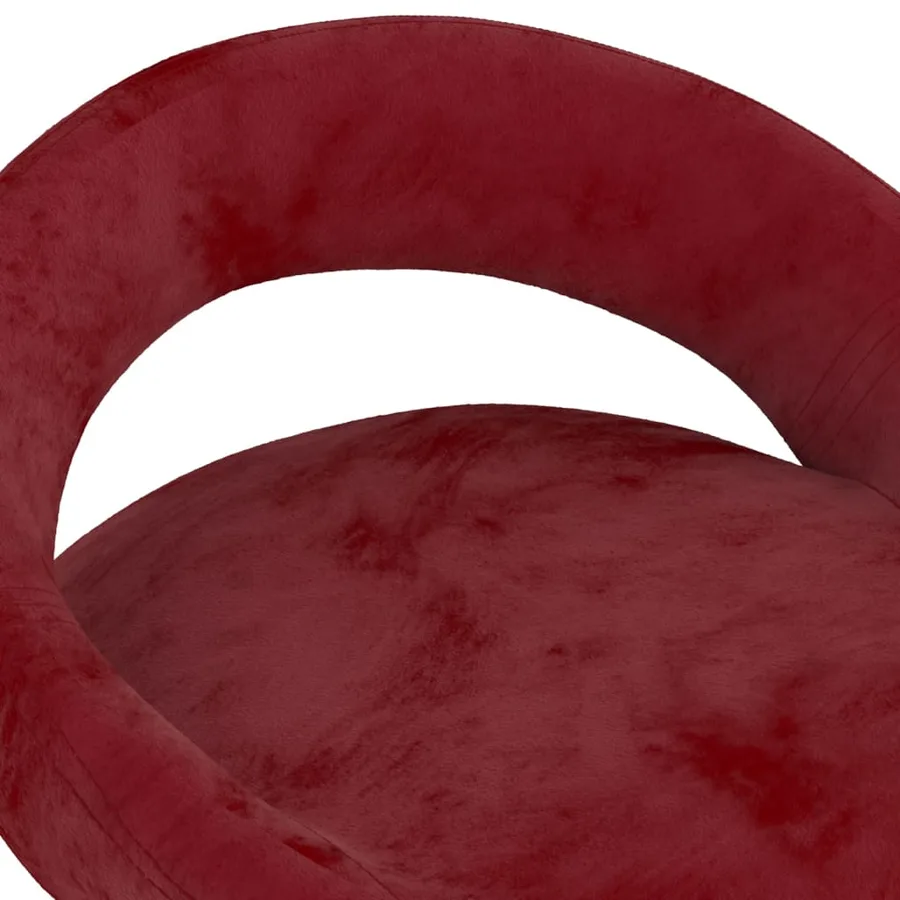 Tabourets de bar lot de 2 rouge vin velours - 7