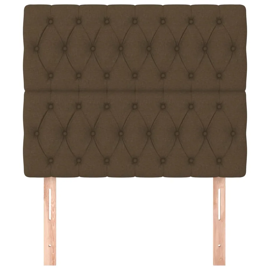 Tête de lit marron foncé 90x7x118/128 cm Tissu - 3