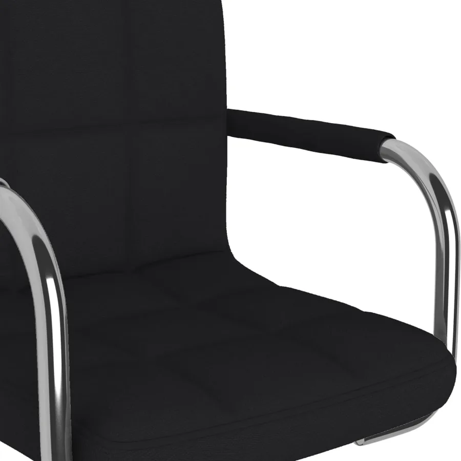 Chaise de salle à manger Tissu Noir - 6