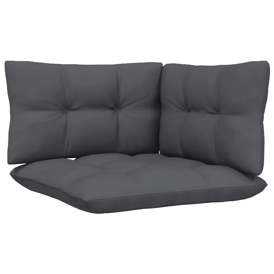 Salon de jardin 13 pcs avec coussins anthracite bois de pin - 7