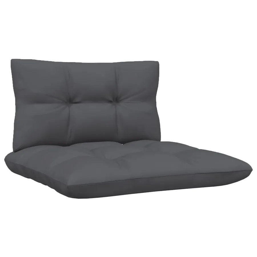 Salon de jardin 13 pcs avec coussins anthracite bois de pin - 8